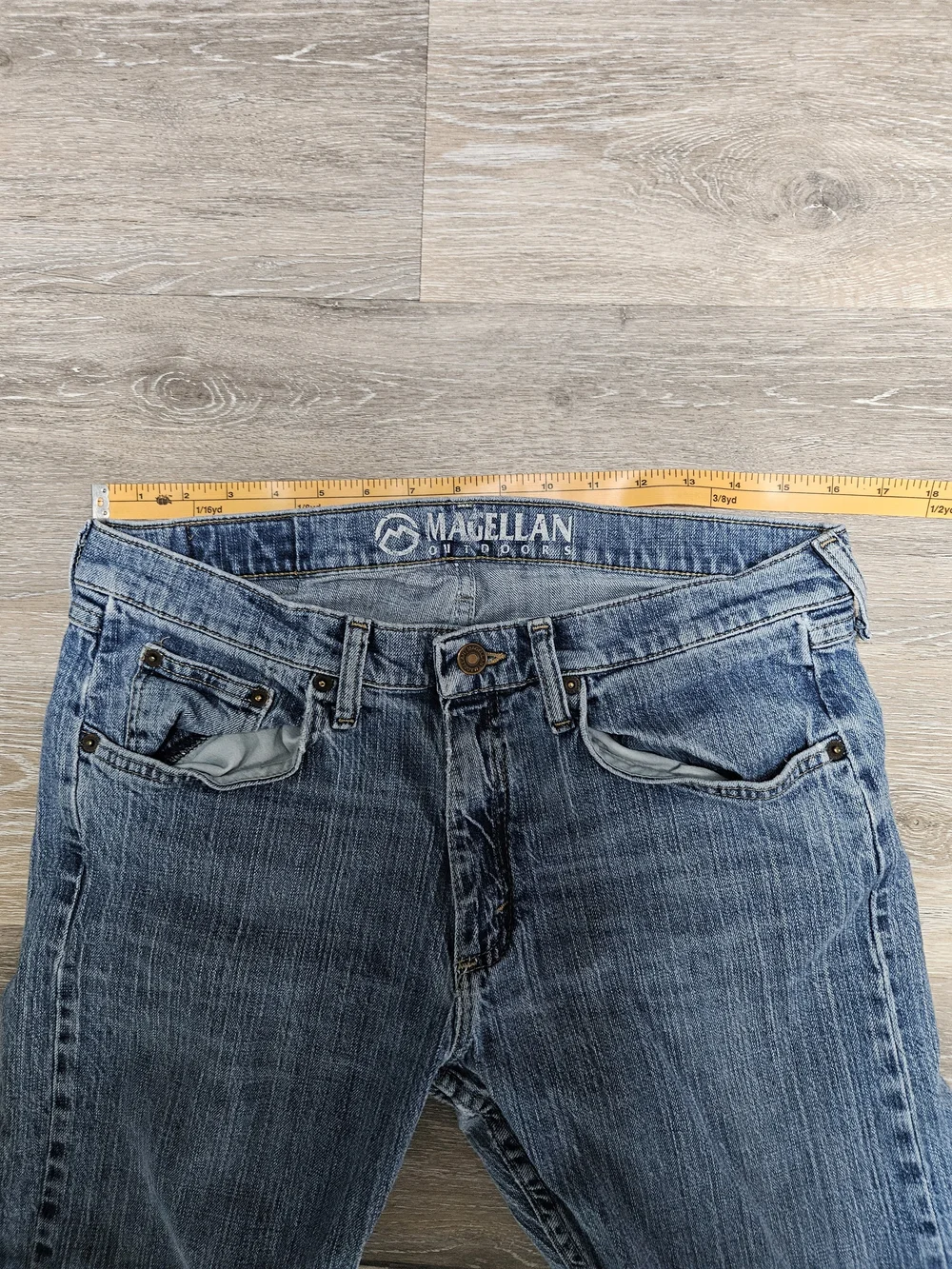 Magellan Outdoors Men's Light Blue Slim Straight Jeans
